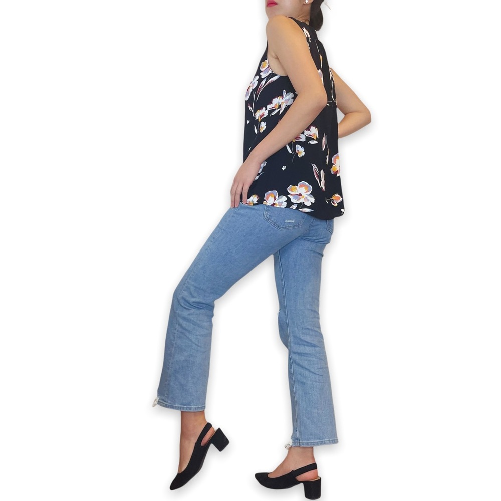 Nordstrom Halogen Floral Print Crewneck Sleeveless Blouse Size S - Picture 13 of 16